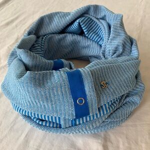 Lululemon Blue & White Striped Blanket Scarf
